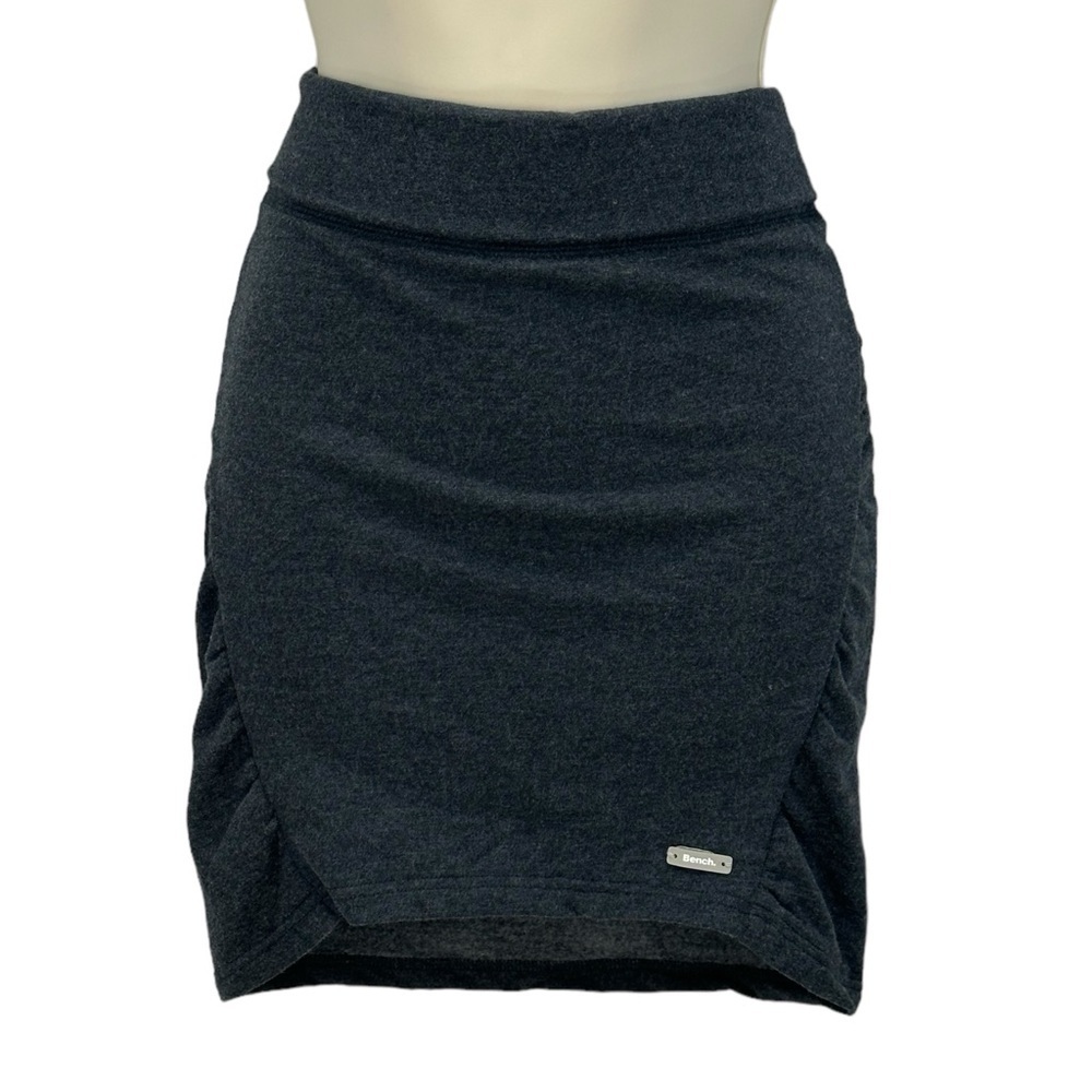 Bench Roll Top Waist Mini Skirt - Dark Grey - size Small